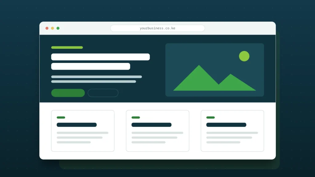 Browser mockup of a new business website built by Seriatech Solutions